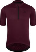 Men's Cycling Jersey Short Sleeves Bike Jersey 1/3 Zipper Solid Color Club Fit, Biking Cycling Shirt Zipper Pocket