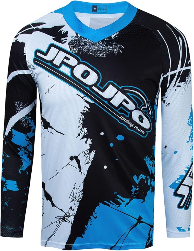Men's Mountain Bike Jersey Long Sleeve Off-Road Clothing Downhill&Motocross Shirts Breathable/Moisture-Wicking Tops