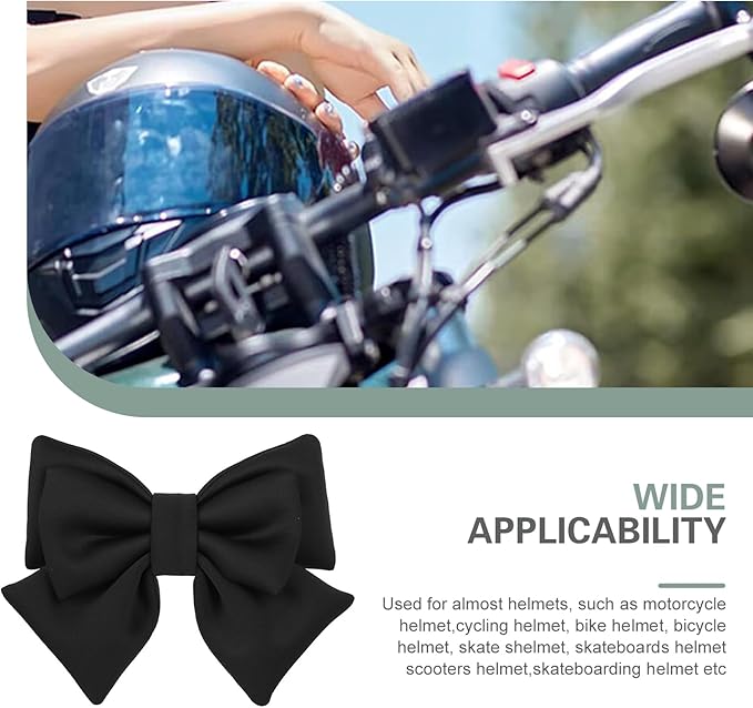 Large Bow Helmet Accessory, Cute Beautiful Bow Helmet Accessory, Suction Cup Waterproof Fade-Resistant Ornament for Women, Universal for Most Motorcycle Helmets