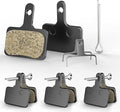 Bike Brake Pads, 4 Pairs Resin Semi-Metallic Bicycle Brake Pads, Brake Pad Fits for TRP Tektro Shimano Deore Br-M575 M515 T615 T675 M505 M416 M495 M395 M486, Disc Brake Pads for Mountain Bike
