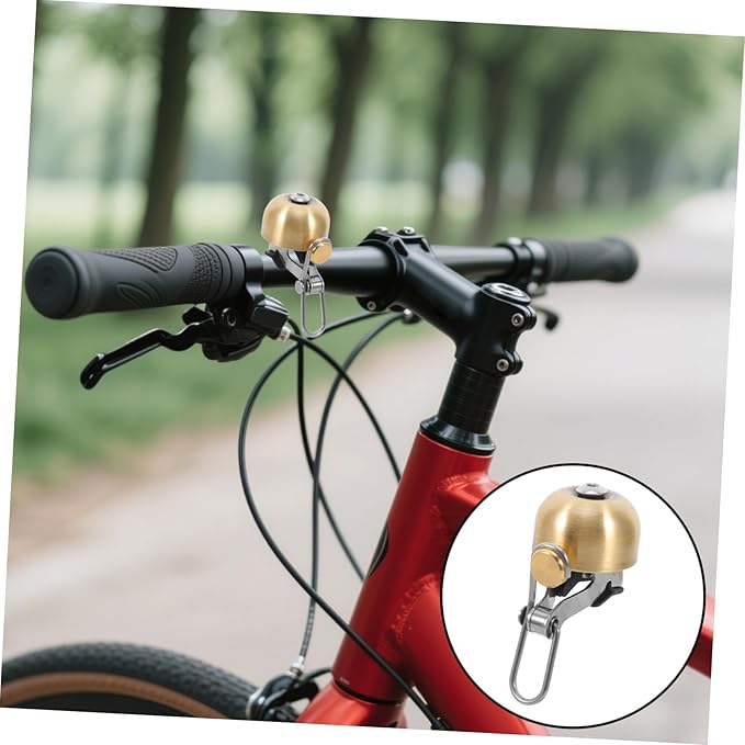 Kisangel Vintage Bike Bell Electric Horn Cycling Accessory for Road Bikes Scooters Easy Install Retro Design