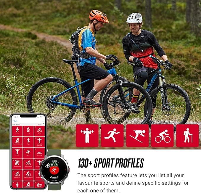 Polar Grit X - Rugged Multisport GPS Smart Watch - Ultra-Long Battery Life, Wrist-based Heart Rate, Military-Level Durability, Sleep and Recovery, Navigation - Trail Running, Mountain Biking