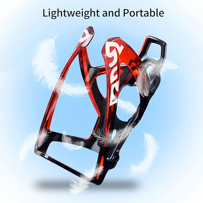 Bike Bottle Holder with BPA-Free 25oz Bike Bottle - Ultralight Plastic Cage for MTB & Roadvehicles