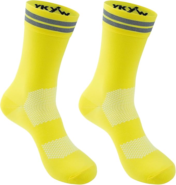 YKYWBIKE Cycling Socks for Men Women-Athletic Crew Bike Socks,Compression Biking Socks for Men Cycling,MTB Riding Socks