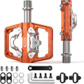 CXWXC Mountain Bike Pedals Compatible with Shimano SPD Cleats - Dual Sided Plat & Clip Pedal, 9/16” Bicycle Platform and Clipless Pedals for Road, MTB, and Hybrid Bikes