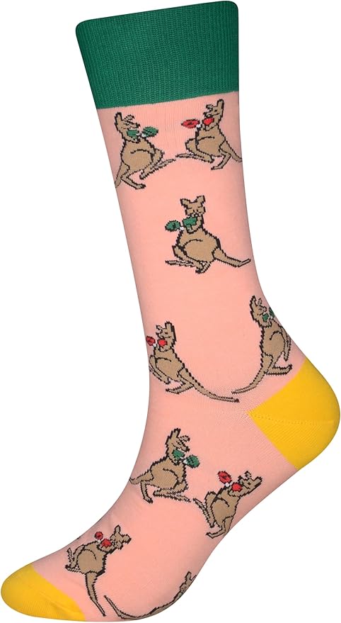 Cansok Men's 2/4 Packs Fun Crazy Novelty Dress Crew Socks
