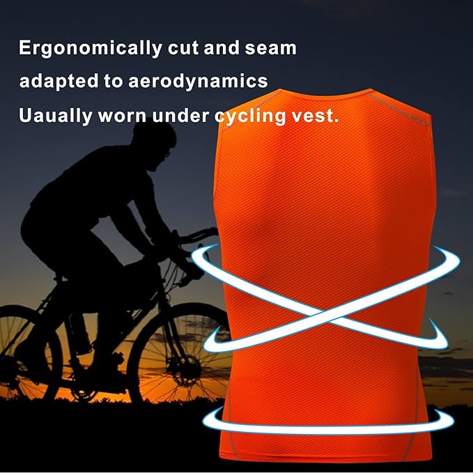 bpbtti Men's High Wicking Sleeveless Base Layer Cycling Running Underwear Quick Dry Vests Lightweight Sports Tank Tops