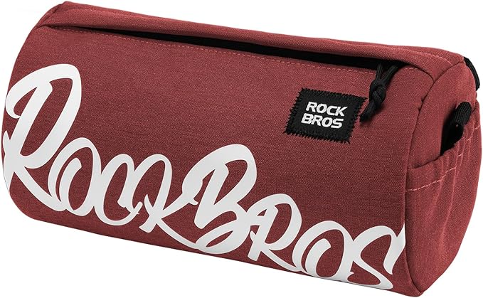 ROCKBROS Bike Handlebar Front Bag Bicycle Handy Frame Roll Bag with Shoulder Removable Strap Mountain Bike Storage Pouch Cycling Accessories