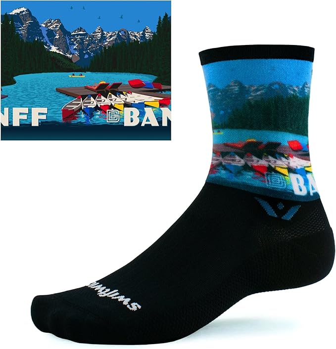 Swiftwick VISION IMPRESSION Crew, National Parks/States Edition, Running, Hiking and Cycling Socks