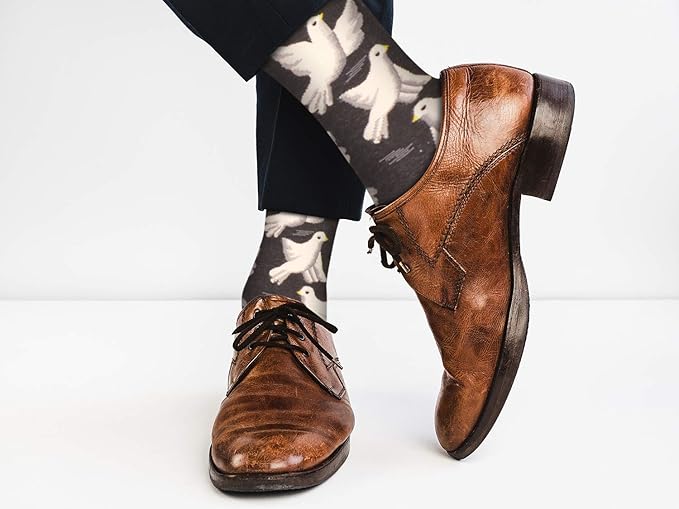 Real Sic Fun Socks for Men and Women - Cozy Cotton Dress Socks with Colorful Designs - Cool, Casual, Wacky Patterned