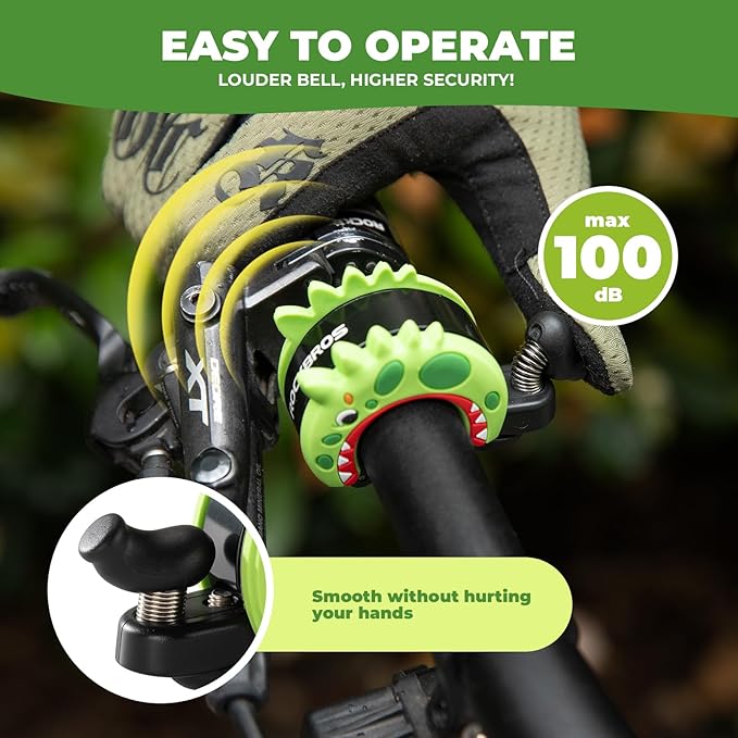 ROCKBROS Bike Bell Aluminum Alloy Bicycle Bell Mountain Bike Bells for Kids Adults with Loud Sound and Fit for 0.87-1in/22-25.4mm Bicycle Handlebars