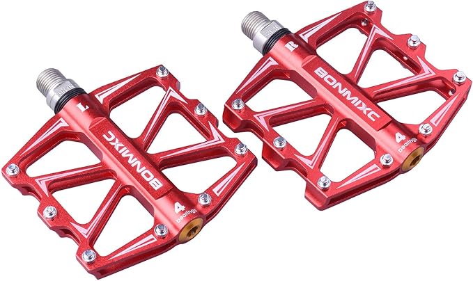 Mountain Bike Pedals 9/16" Alloy Lightweight MTB Pedals Sealed Bearing Flat Road Pedals