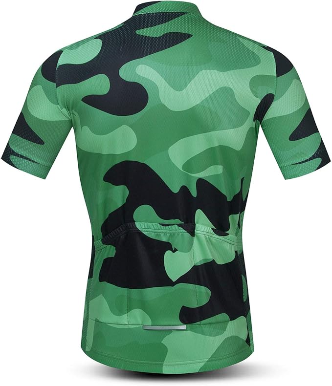 JPOJPO Men's Cycling Jersey Short Sleeved Mountain Bicycle Jerseys Breathable T- Shirt Tops S-3XL