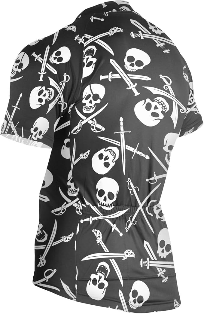 Men's Cycling Bike Jersey Short Sleeve Moisture Wicking, Breathable, Quick Dry Biking Shirt with 3 Rear Pockets
