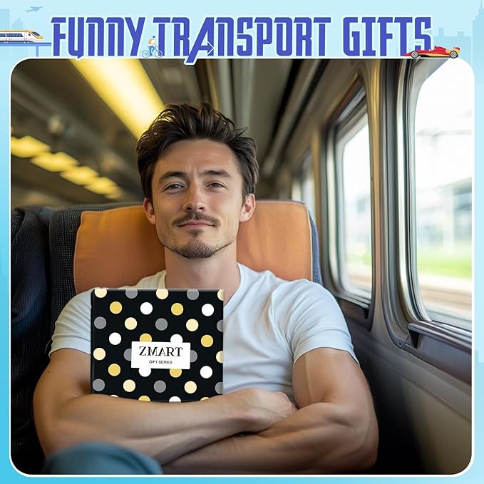 Zmart Transportation Gifts for Adult - Train Race Car Truck Bicycle Motorcycle Socks for Men