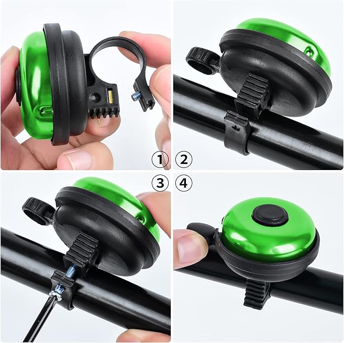 Classic Bike Bell, Aluminum Bicycle Bell, Loud Crisp Clear Sound Bicycle Bike Bell for Adults Kids