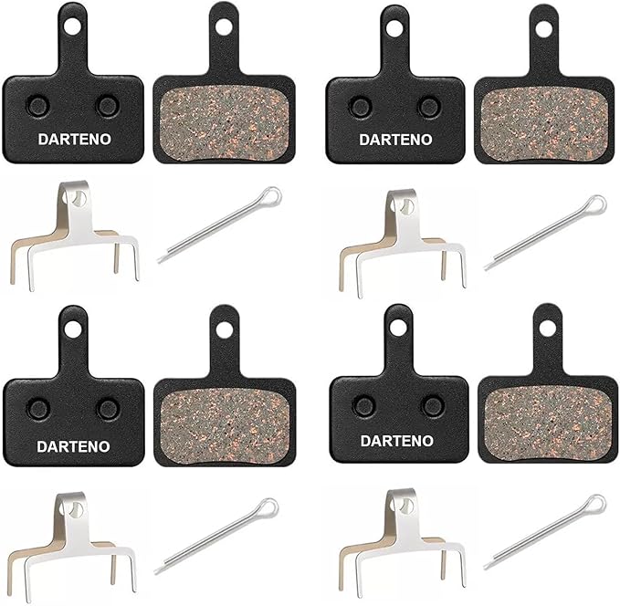 4 Pairs Bike Disc Brake Pads - Bicycle Brake Pads Replacement - Compatible with Tektro/Shimano/TRP (BR-M575 B01S MT200 M525 M515 T615 T675 M505 M495 M486 M485) - Fits Mountain Bikes & MTB E-Bike