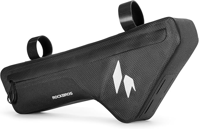 ROCKBROS Bike Frame Bag Waterproof Stable & Complete Set Top Tube Bicycle Storage Bag E-Bike Accessories for Women Men Cycling Fits for Outdoor Long Journey MBT Mountain Road Bike Gear Black