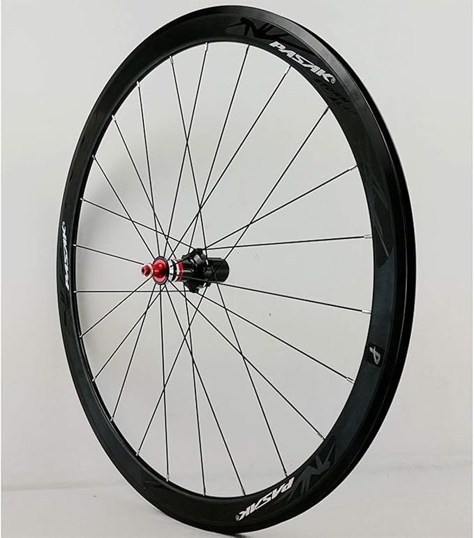 Carbon Fiber 700C Road Bikes Wheelset 40mm Aluminum Rim Front + Rear Wheel C/V Brake Quick Release 7 8 9 1011 Speed Matte