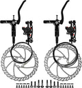 Hydraulic Brakes, MT200 Hydraulic Brakes for Ebike, 160mm/6.3-in Discs Bike Parts Dual-Piston Hydraulic Disc Brake Kit Aluminum Alloy Parts with Tools, Folding Bike/Ebike/Scooter/Fat Bike