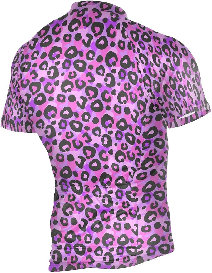 Men's Cycling Bike Jersey Short Sleeve Moisture Wicking, Breathable, Quick Dry Biking Shirt with 3 Rear Pockets