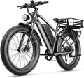 Jasion EB5 MAX Electric Bike for Adults with 2000W Peak Motor, 48V 15Ah (720Wh) Battery Electric Mountain Bike, 26'' x 4'' Fat Tire Ebike, 28+MPH Speed, Cruise Control, with Fenders, Rear Rack