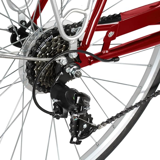 Tracer Osaka Hybrid Bikes for Women/Men,Steel Frame, 7-Speed/Inter-3 Speed, 700c Wheels,City Bike,Comfort Bike,Commuter Bike,Womens Bike Multiple Color