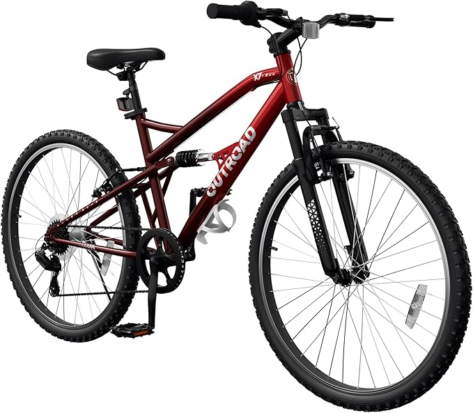 26 inch 7-Speed Commuter Bicycle,Hybrid Bicycle,Men's Cruiser Bike/Mountain Bike V Brake,Metal Frame, Adult Bike (Black, White, Blue, Green, Purple, Pink)