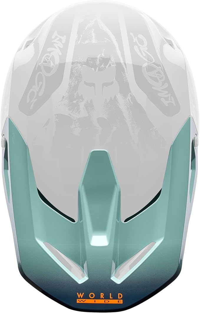 Fox Racing V1 Motocross Dirt Bike Helmet Visor, Arctic Blue Image Print, X-Large/XX-Large
