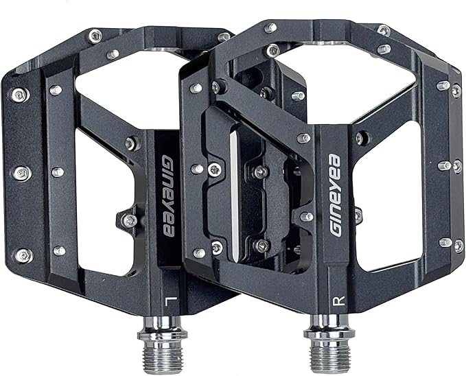 Mountain Bike Pedals, Aluminum Alloy Flat Platform, 9/16" Sealed Bearing, Lightweight Bike Pedals for MTB BMX Road Bicycle