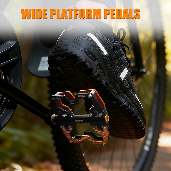 Bike Pedals 9/16" Lightweight Non-Slip Bicycle Platform Pedals - Fits Most Adult Bikes & Mountain Bikes &MTB, Road Bikes and Slip-Resistant Design