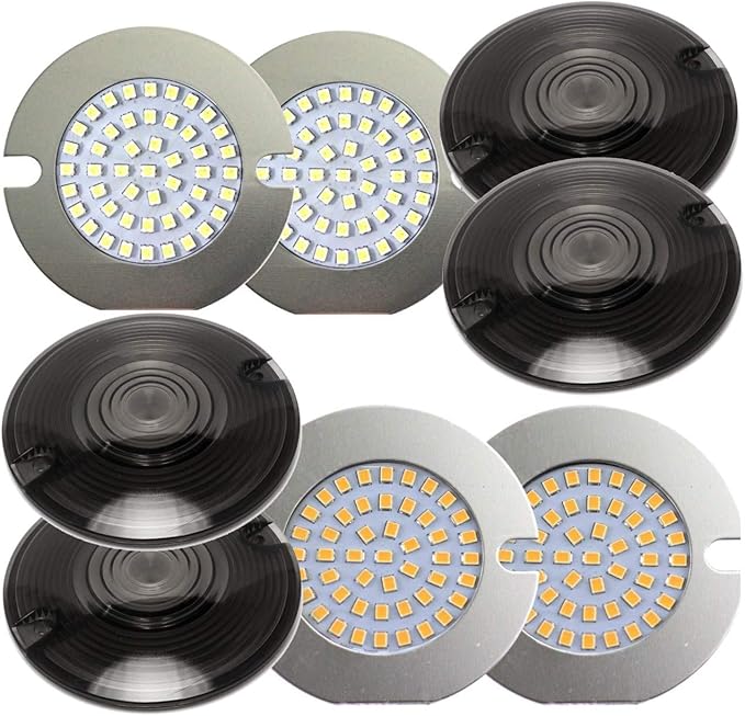 Eagle Lights 3.25 inch LED Turn Signals Flat Style Generation II with White Running Lights Front (1157) and Rear Amber (1156) Turn Signals For Harley Davidson® Motorcycles with Smoked Lenses