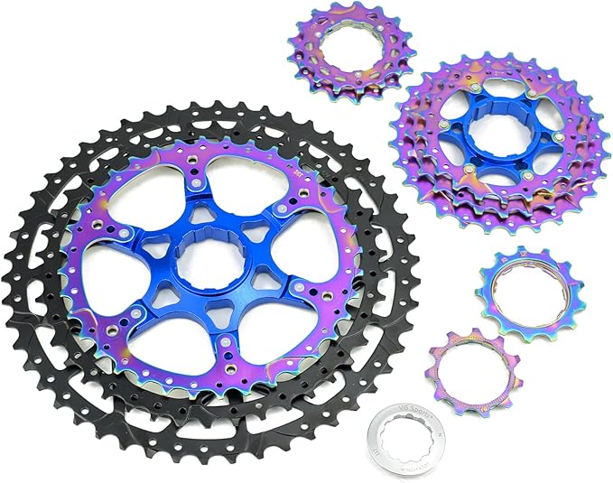 VG SPORTS 8/9/10/11/12 Speed Ultra-Light Bike Cassette for Mountain Bike 11-40T/11-42T/11-46T/11-50T/11-52T MTB Cassette Lightweight Aluminum Bracket Cassette