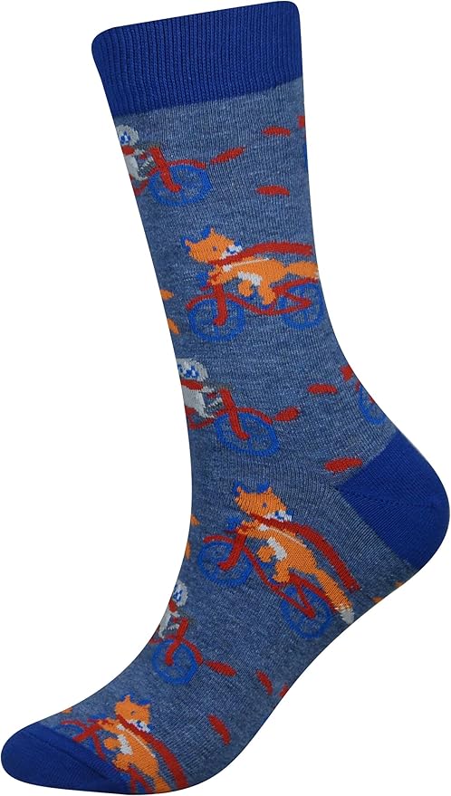 Cansok Men's 2/4 Packs Fun Crazy Novelty Dress Crew Socks