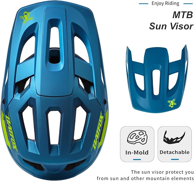 BATFOX Bike Helmet,Mountain Bike Helmet Helmets for Men Women Adults Youth