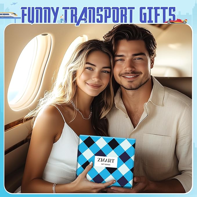 Zmart Transportation Gifts for Men Women - Airplane Cycling Race Car Socks for Adult