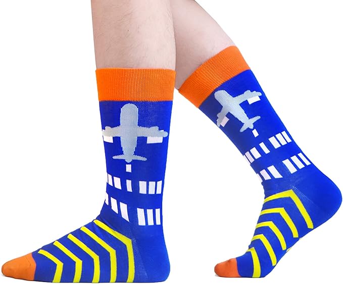 WeciBor Men's Dress Funny Crazy Colorful Novelty Combed Cotton Crew Socks 12 Pack - Size 7-10/10-13/13-15