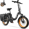 Folding Electric Bike for Adults with Peak 1000W Motor, 48V 20AH Battery up to 30MPH 80 Miles, 20" Fat Tire All Terrain Ebike, Front Suspension 7-Speed Commuter E Bike, Step-Thru, UL Certified