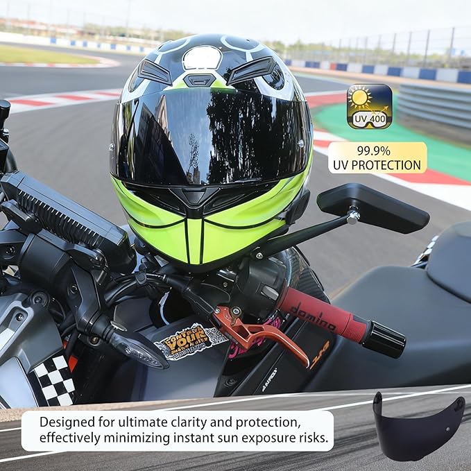 Motorcycle Helmet Visor for AGV K1 K1S K3SV K5 K5S, Anti-Scratch UV Protected Full Face Shield, High-Definition Tinted PC Lens, Day Riding (Deep Smoke)