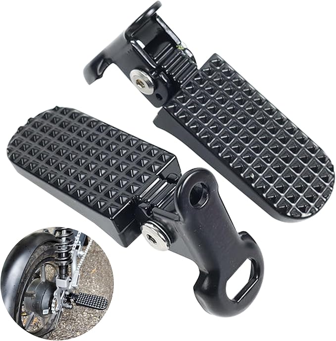 1 Pair Mini Bike Foot Pegs,Bike Rear Pedals Aluminium Alloy Non Slip Bicycle Pegs Quick Release Foot Plates Pedals for Mountain Cycle and Folding Bicycle