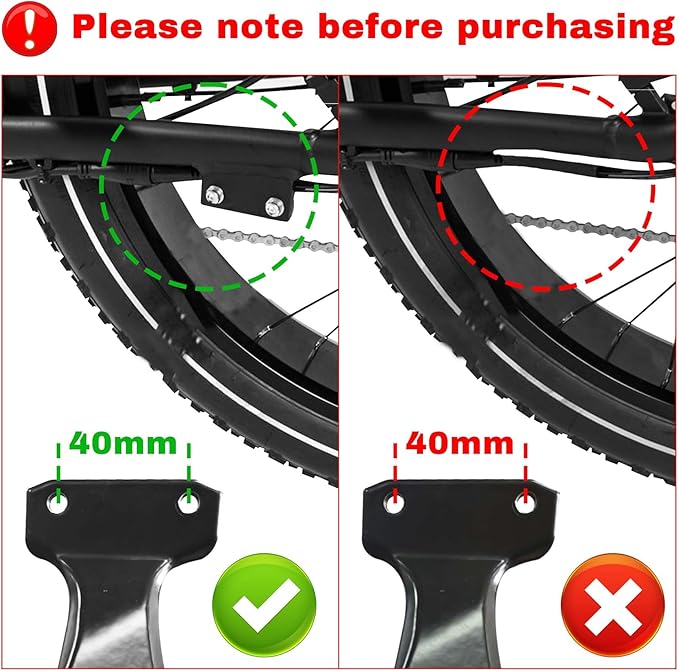 Kickstands for Adult Bikes, Adjustable Strong Bicycle Kickstand for Most 24"-29", Bicycle Kickstand for Electric Mountain Adult Bike(40mm)