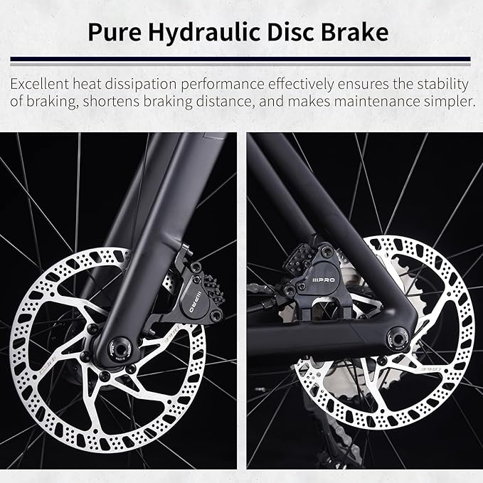 SAVADECK Carbon Road Bike, T800 Carbon Fiber Frame 700C Racing Bicycle with Shimano R4700 20 Speed Groupset and Hydraulic Disc Brake, Ultra-Light Carbon Bike for Adult