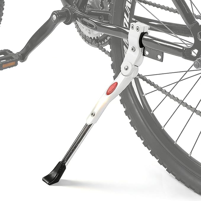 White Kickstand, Kickstand, Adjustable Aluminum Alloy Stand, Fits for 16" 20" 24" 26"(White)