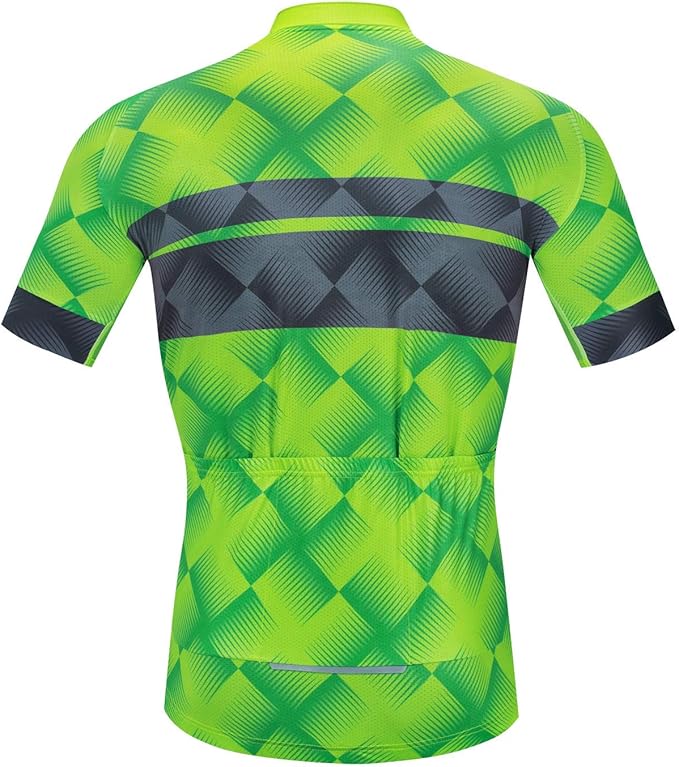 Men's Cycling Jerseys Tops Biking Shirts Short Sleeve Full Zipper Bike Clothing