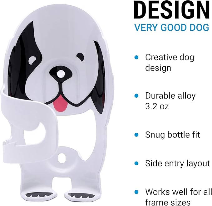 Portland Design Works Water Bottle Cage - Lightweight Water Bottle Holder for Bikes, Very Good Dog Cage, White