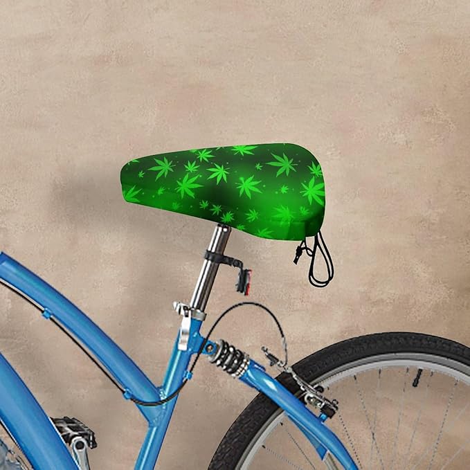Adjustable Exercise Bike Seat Cover, Soft Cushion Indoor Outdoor Dust Resistant Protection