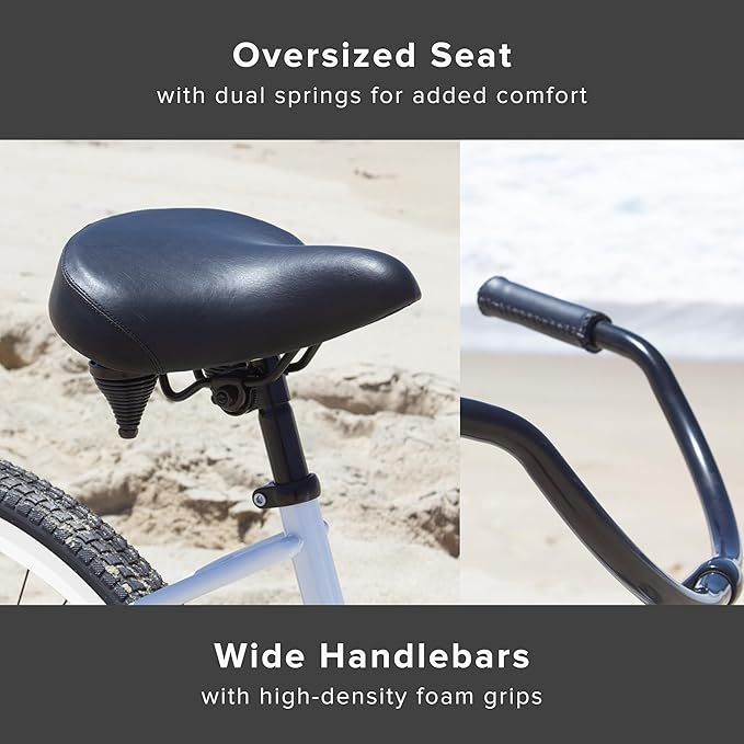 sixthreezero Urban Lady Beach Cruiser Bike, Women's 3 Speed Hybrid Bicycle