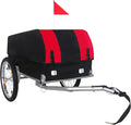 Heavy-Duty Bike Cargo Trailer with Removable Waterproof Cover – 88 lbs Capacity, 16" All-Terrain Wheels & Foldable Design for Camping, Groceries, Hauling Essentials, Black+Red