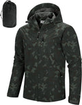 33,000ft Men's Packable Rain Jacket Lightweight Rain Shell Jacket with Hood Waterproof Raincoat for Cycling