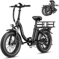 Heybike Ranger 2.0 Foldable Electric Bike for Adults, 20"×4 Fat Tire Ebike with 1400W Peak Motor, 28 MPH Max Speed, 600Wh Removable Battery, Up to 65 Miles Range, Front Suspension Step-Thru E Bike